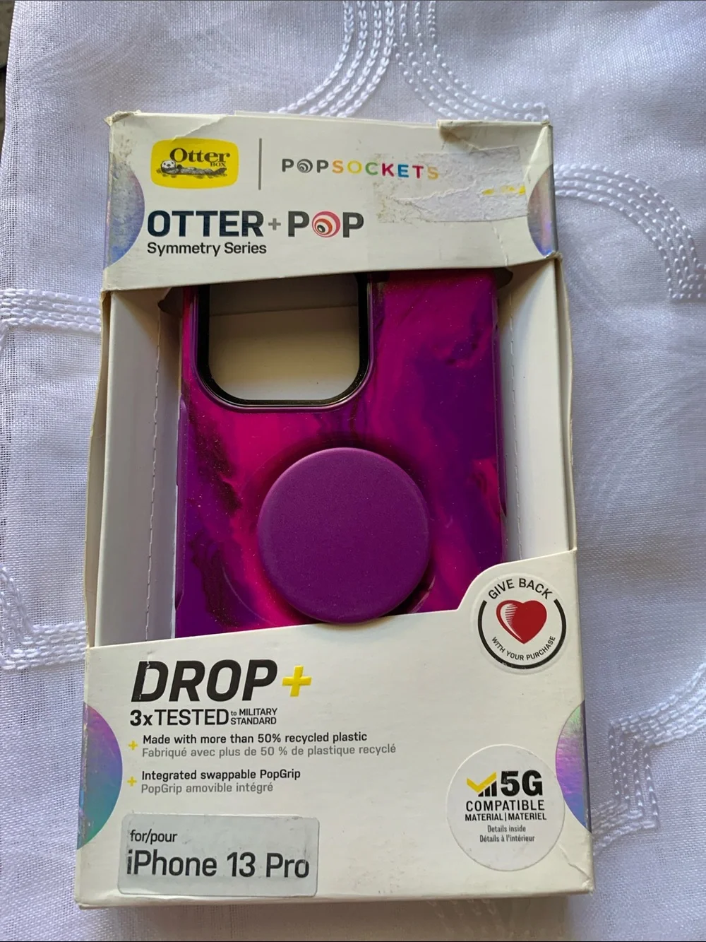 OtterBox Otter+Pop Symmetry Series Case with PopGrip - Magenta Purple